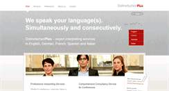 Desktop Screenshot of dolmetschenplus.com